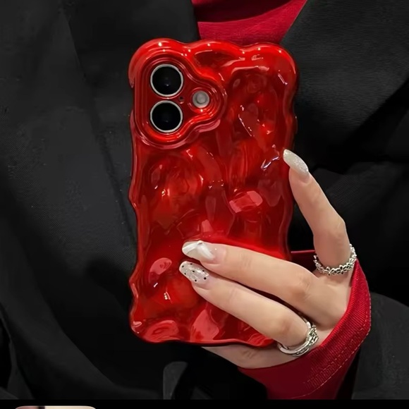Accessories - Red Glossy Phone 16 plus Case